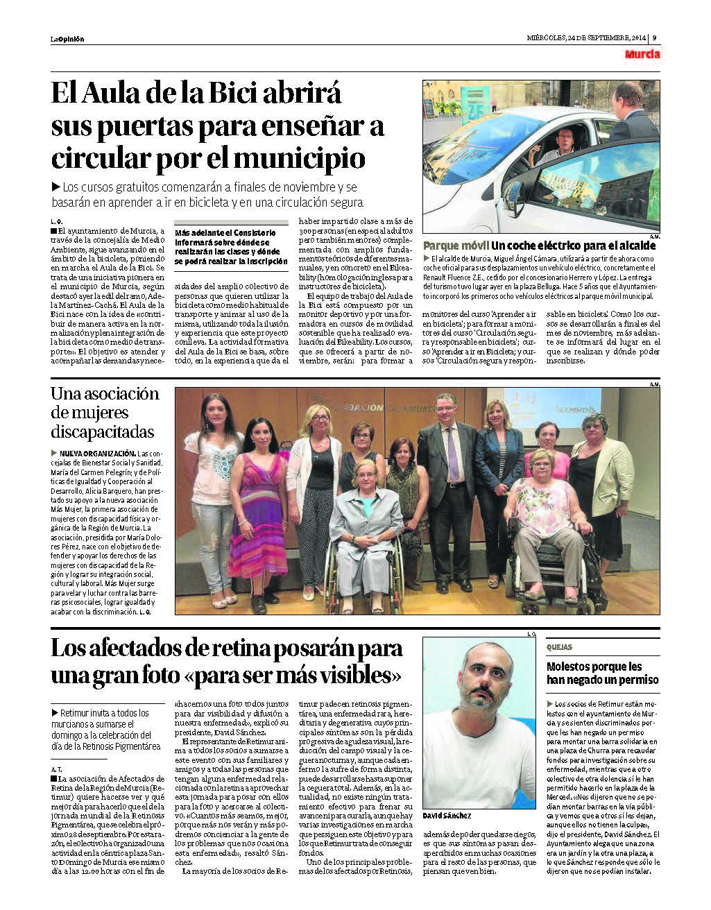 foto de la hoja del periódico La Opinión