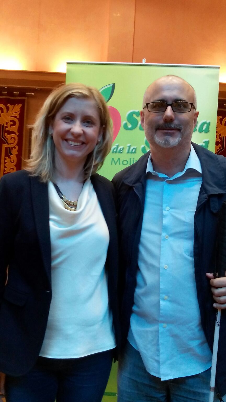 imagen del presidente de RETIMUR con la alcaldesa de Molina